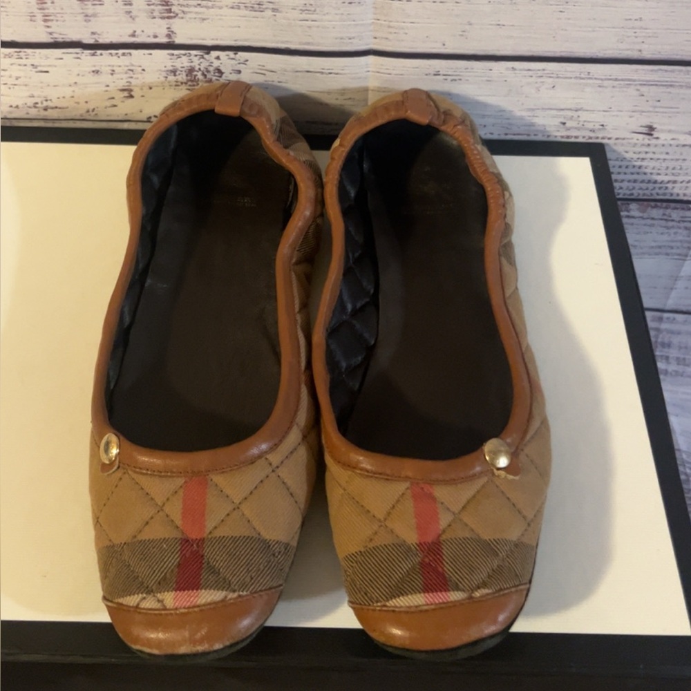 Burberry Nova Check Canvas Ballet Flats - Picture 6 of 8